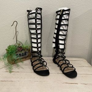 Knee high gladiator sandals